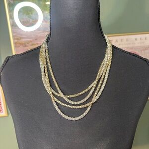 Elegant Nicole Miller Gold Multi-Strand Necklace